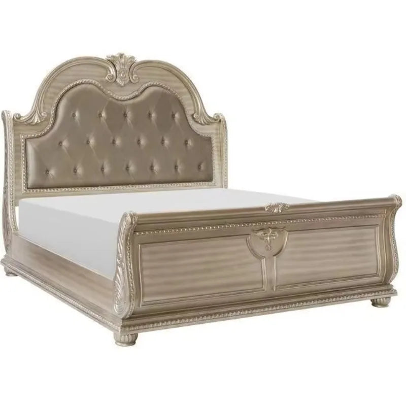 Luxury Classic Custom Size Bedroom Hotel Furniture Dubai Queen King Size Beds Set Qatar - Kimlud