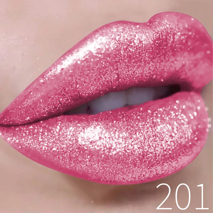 1PC Glitter Lip Gloss Long Lasting Waterproof Metallic Liquid Lipstick Pearl Shining High Pigment Lip Tint Korean Makeup Gifts
