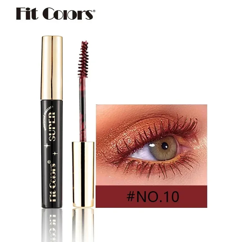 Colored Mascara Makeup 4D Silky Natural Long Eyelashes Mascara Waterproof Long-lasting Extension Thick Lasting Curling Mascara