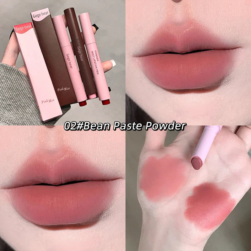 Gege Bear Pink Matte Lipstick Pen Matte Matte Long-lasting Whitening Lip Gloss