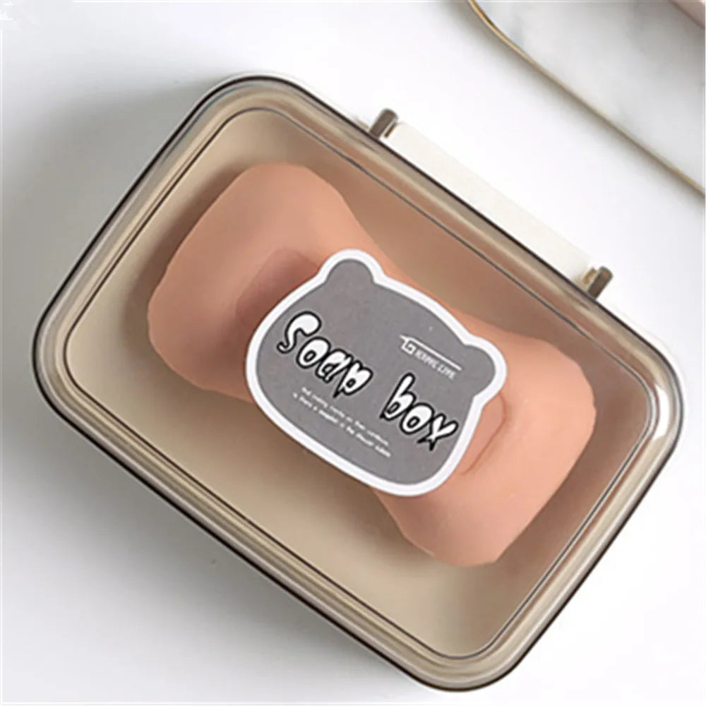 Suction Cup Soap Dish Box For Bathroom Shower Soap Holder with Drain Portable Leaf Shape Toilet Laundry Soap Rack Tray...