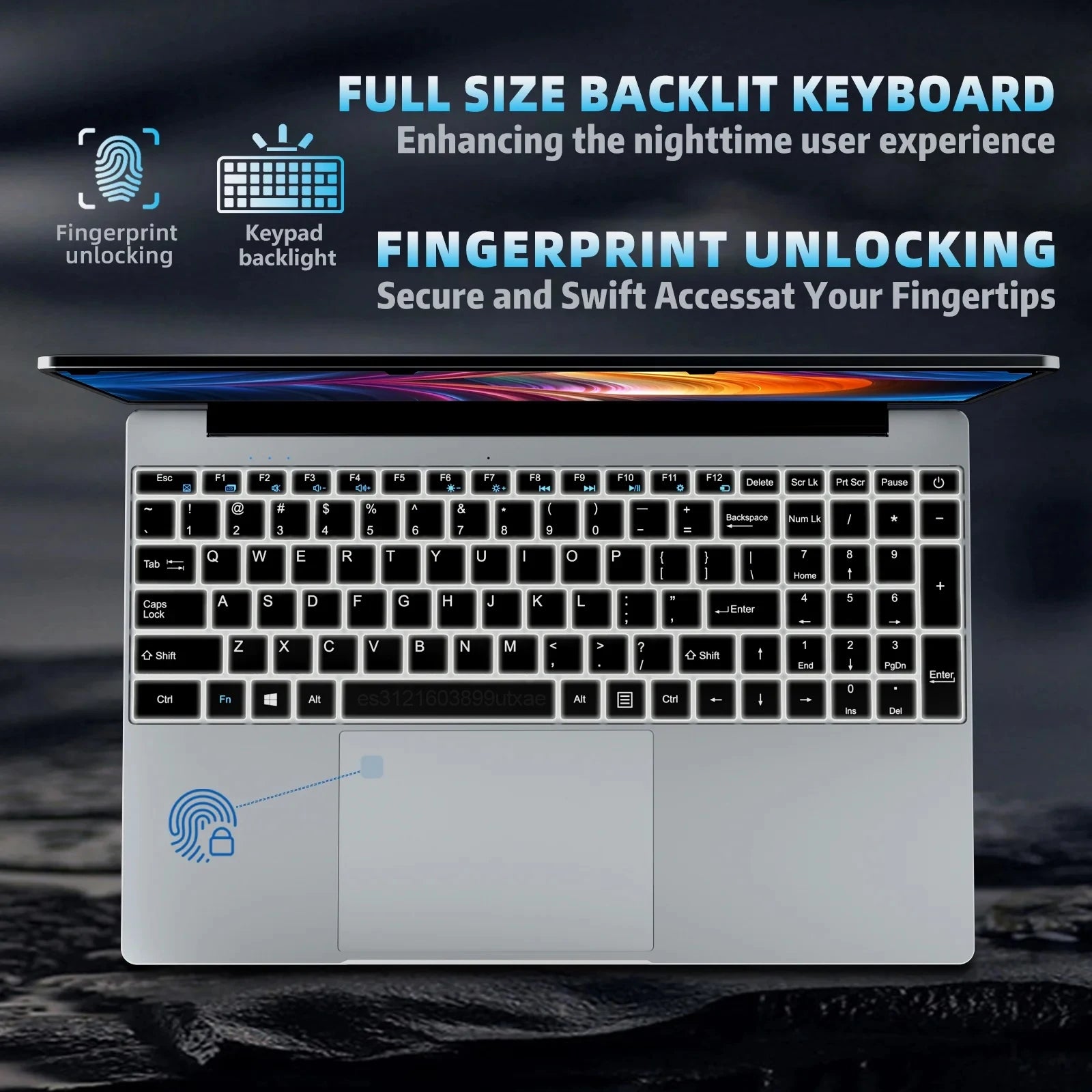 NEW 15.6" Intel N95 Portable Laptop Windows11 Notebook 32GB DDR4 2TB SSD Pc Gamer Office Computer with Backlit Fingerprint - Kimlud