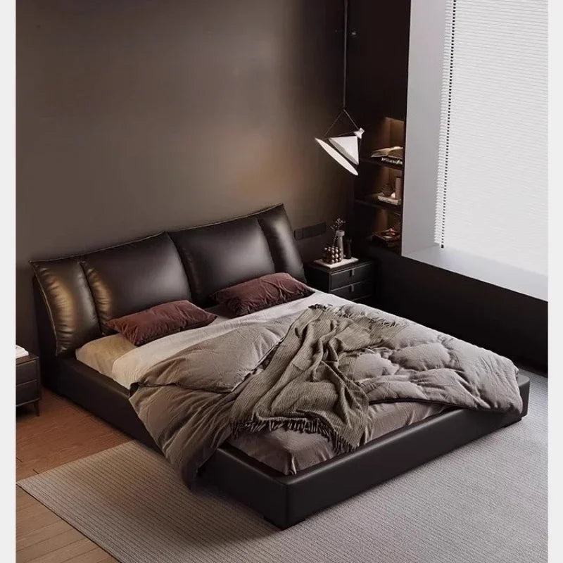 180X200cm Double Luxury King Size Bed with Office Headboards Racks and Frame Bedroom Sets Full Set Furniture Bed with...