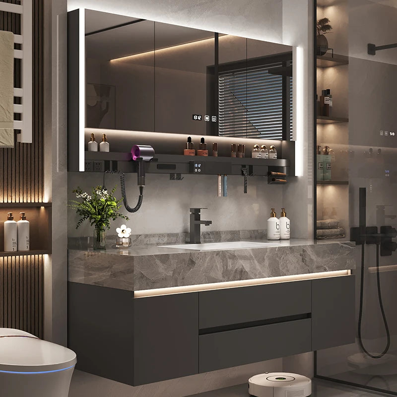 Simple Luxury Bathroom Cabinets Washbasin Vintage Toilet Drawer Bathroom Cabinets Storage Mirrors Mobili Per La Casa Furniture - Kimlud
