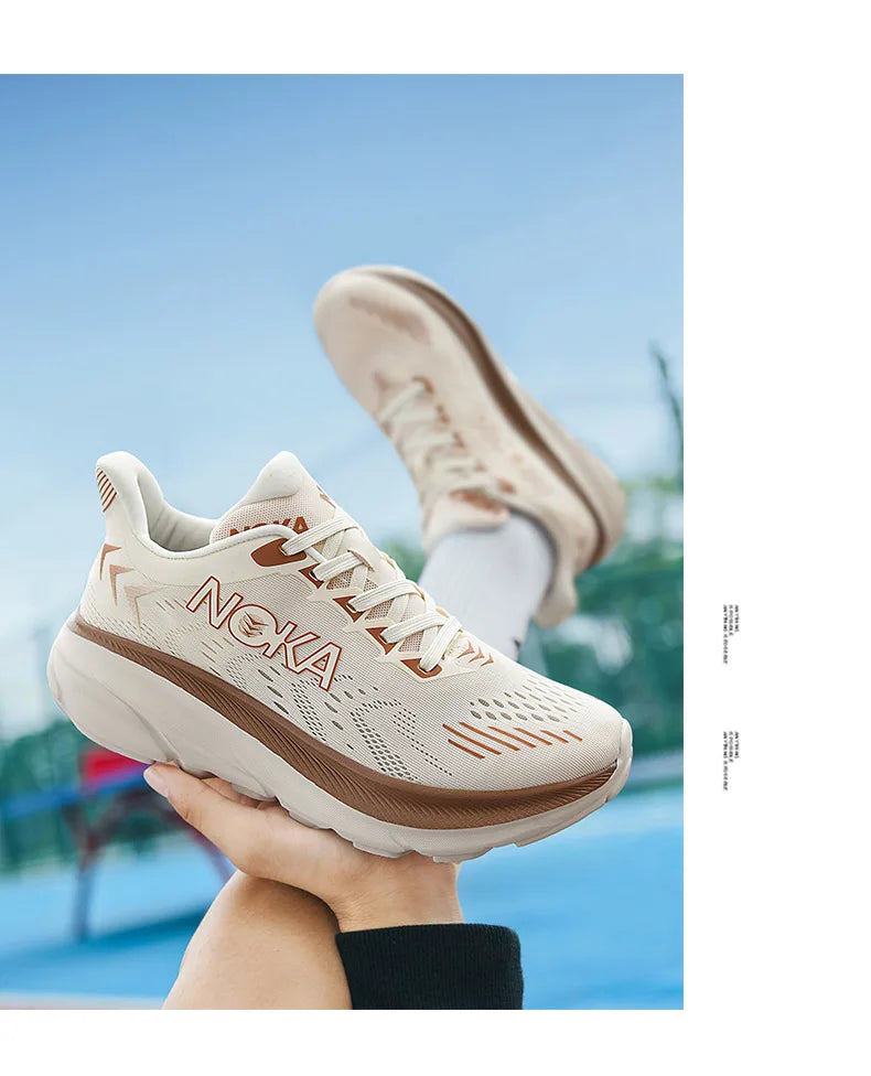 Marathon Carbon Plate Air Cushion Men Sports Running Shoes Breathable Lightweight Women's Comfortable Athletic Nonskid Sneakers - Kimlud