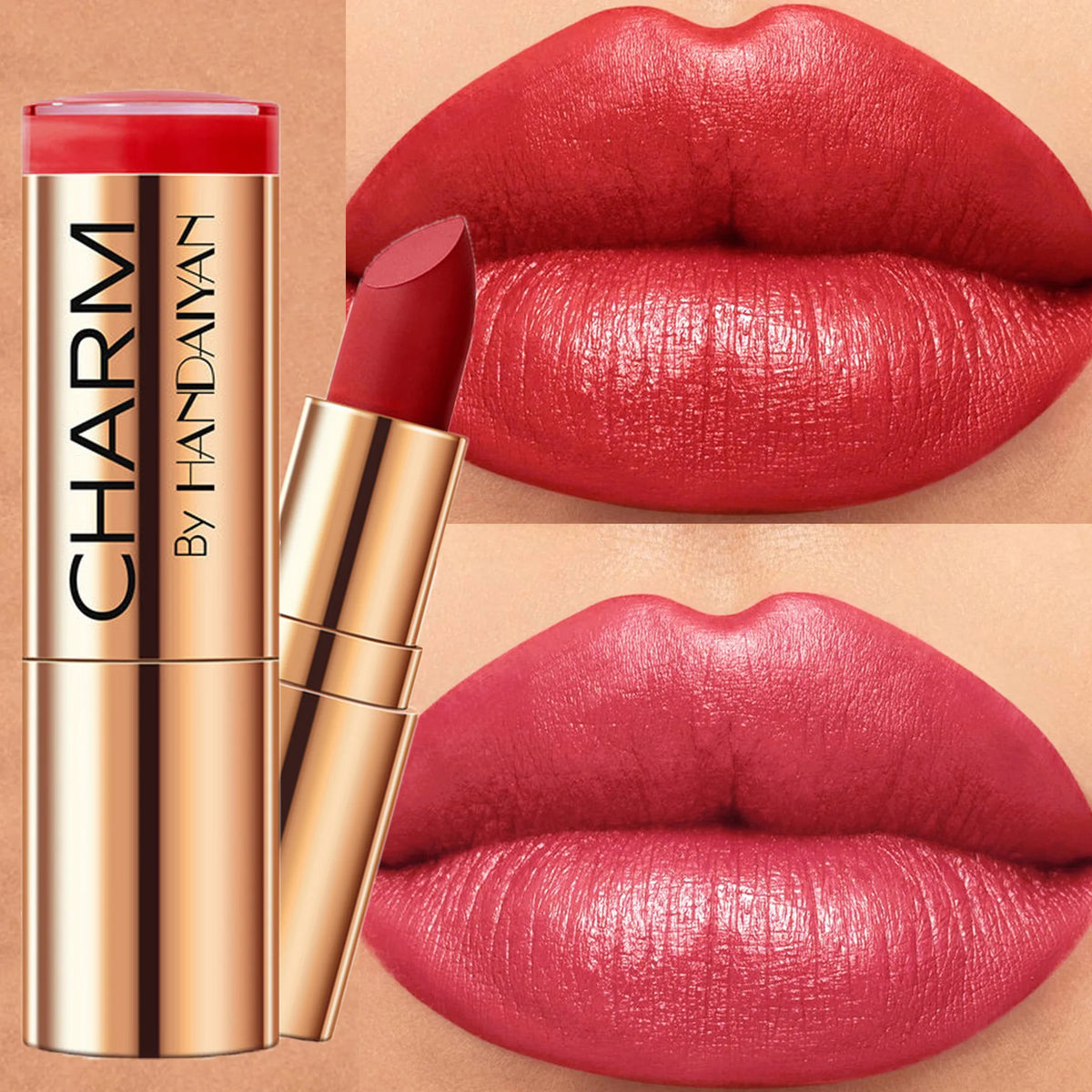 Matte Sexy Nude Red Silky Lipstick 8 Colors Waterproof Long Lasting and Nonstick Cup Moisturizing Lipstick Makeup Cosmetics 4g