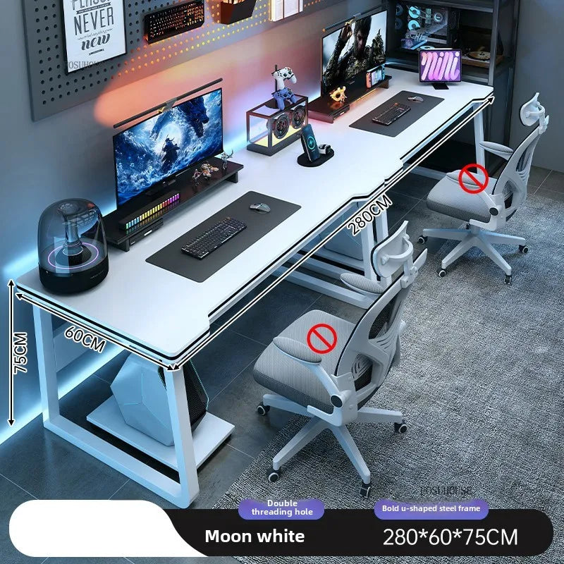 Modern Double Computer Desks Home Desktop E-sports Gaming Table Bedroom Simple Desk Student Study Tables Office Furniture - Kimlud