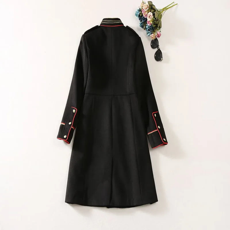 Winter New Women Woolen Coat Fashion Single Breasted Coat