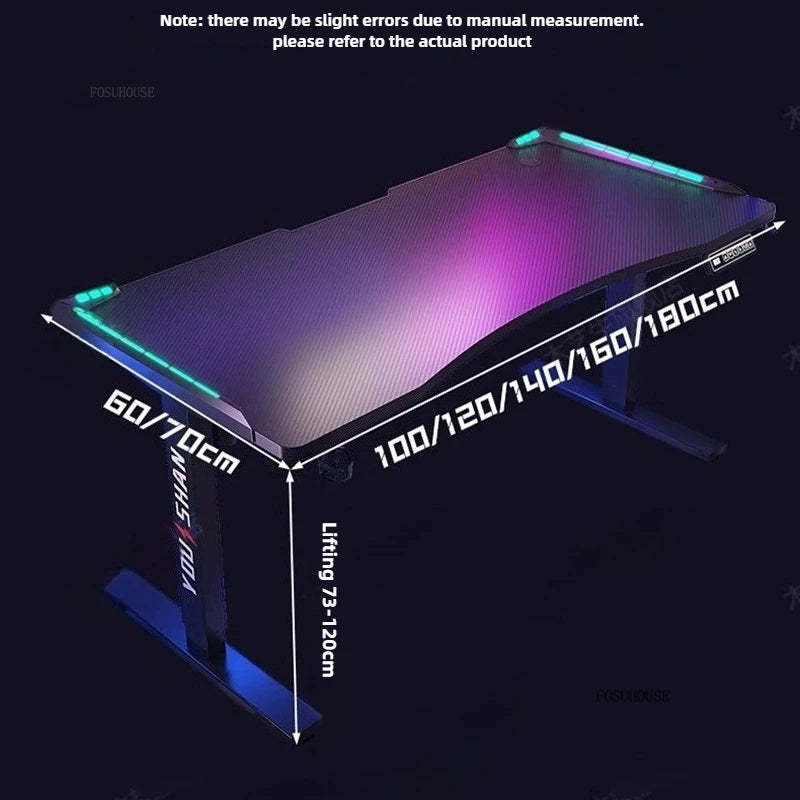 Electric Lifting Computer Desks for Bedroom E-sports Gaming Desk Minimalist Lifting Computer Table Household Student Study Desk