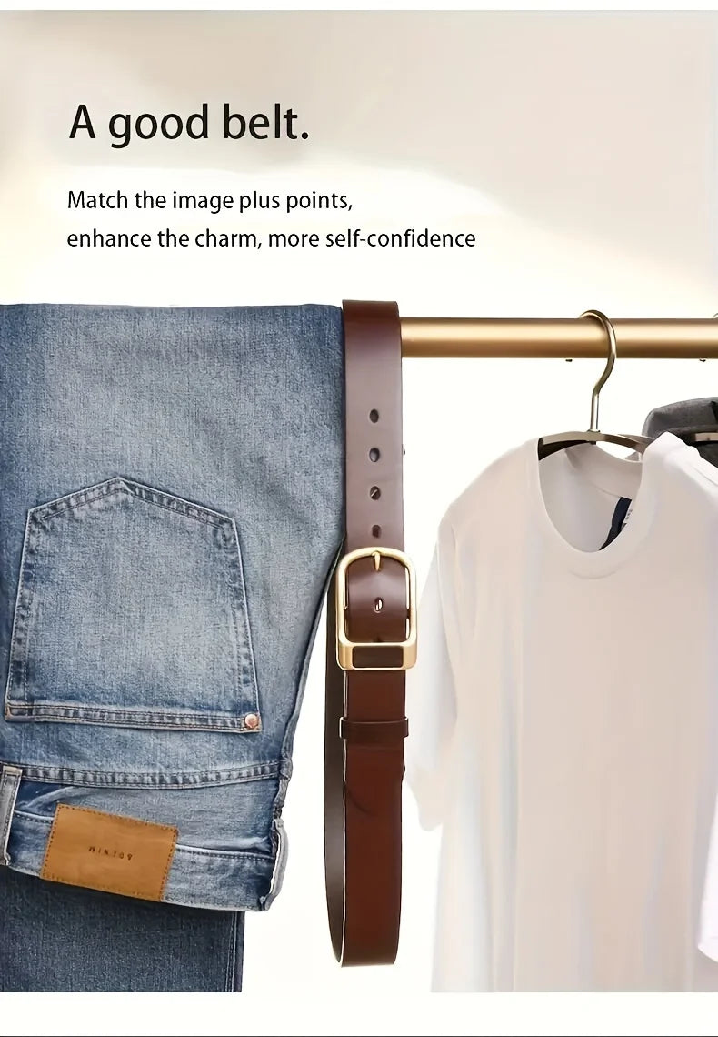 Men's Trendy Casual Belt For Men Coboy Style Belts Pin Buckle Belt Jeans Retro Belt Business Casual Belt | Kimlud Mid...