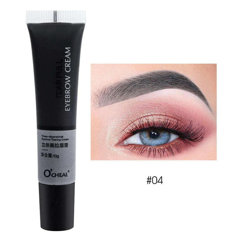Tearing Eyebrow Gel Makeup Semi-Permanent Waterproof Long Lasting Tattoo Tint Sweatproof Peel Off Dye Eyebrow Cream Cosmetics