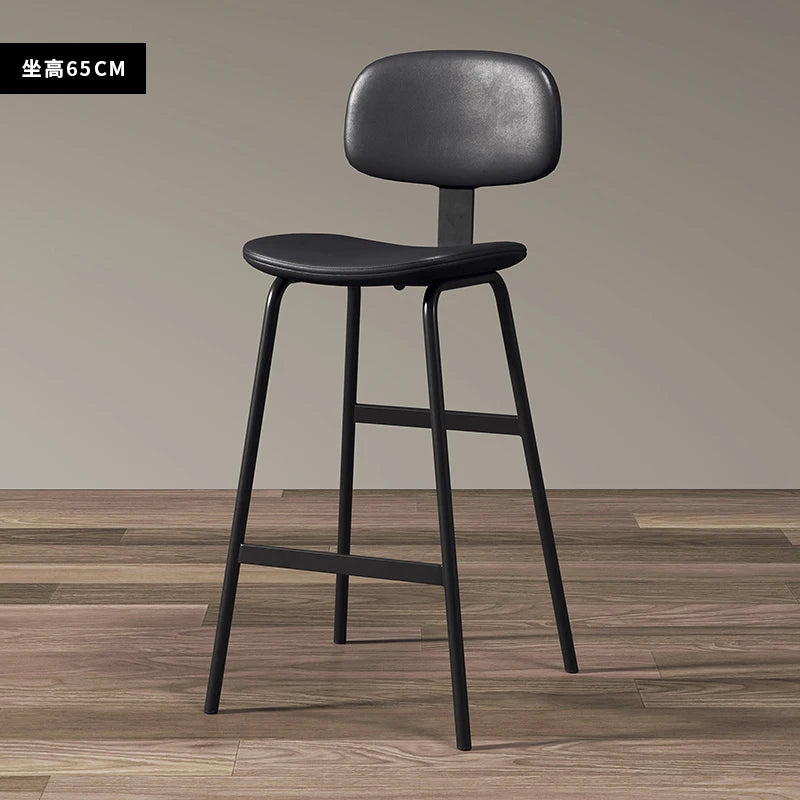 Industrial Style High Stool Soft Bag Relax Wrought Iron Simple Modern Bar Stools Italian Design Taburetes De Bar Bar...