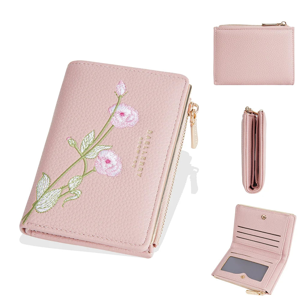 Baellerry New Short Women Wallets Simple Card Holder Zipper Female Coin Purse High Quality Slim Card Bag For Girls - Kimlud