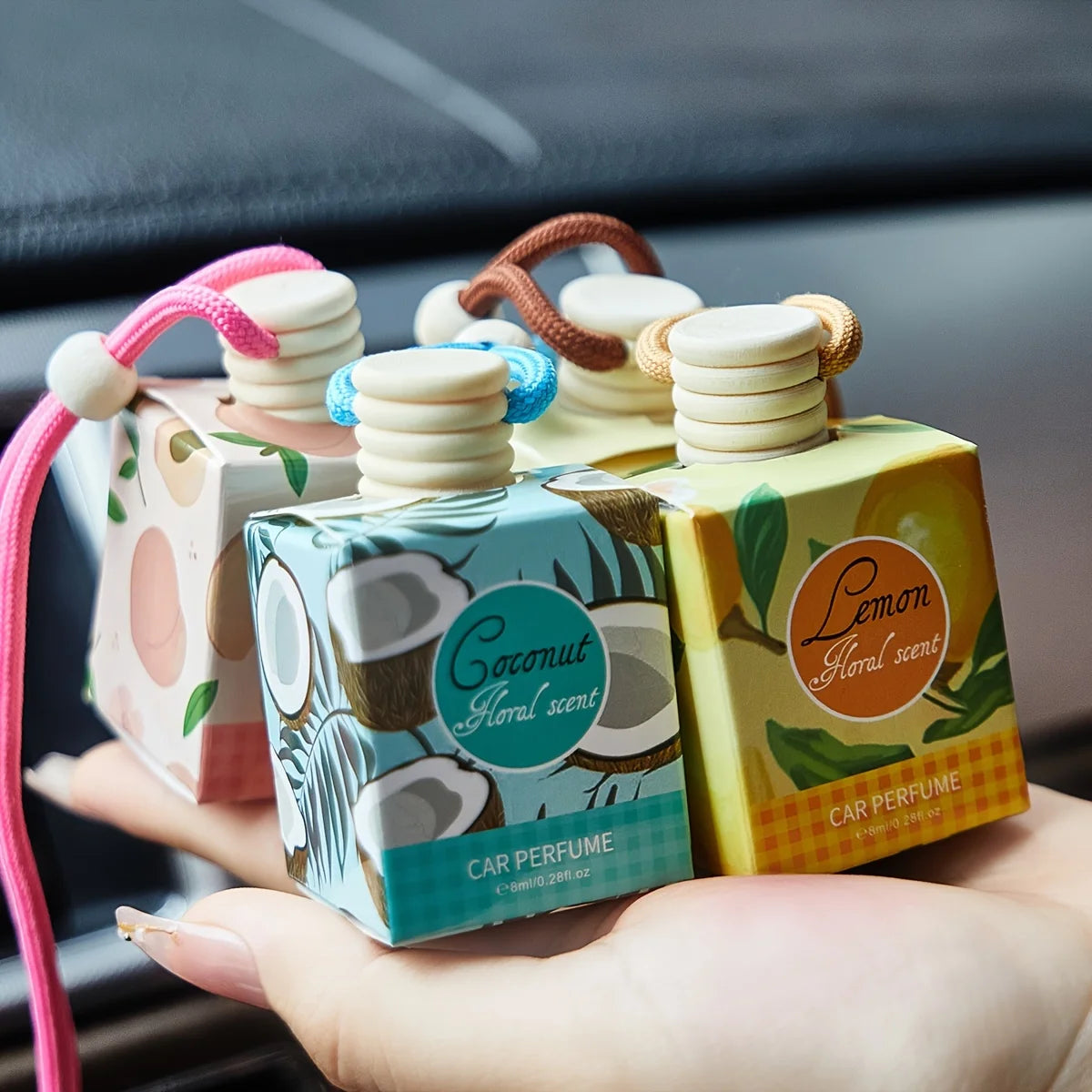 Car Air Freshener Mini Aromatherapy Essential Oil Odor Eliminator Kit Humidifier Gift Box Air Purifier Car Diffuser Long...