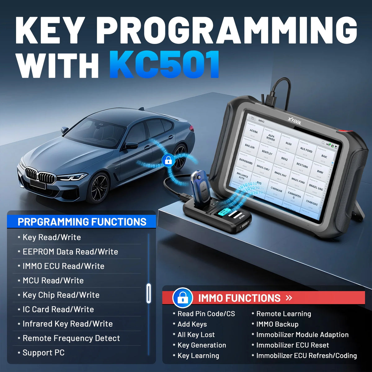 XTOOL X100 MAX Key Programming Tools Immobilizer Key Programmer Locksmiths Tool All Key Lost/Add Smart Key/Read PIN/Infrared Key - Kimlud