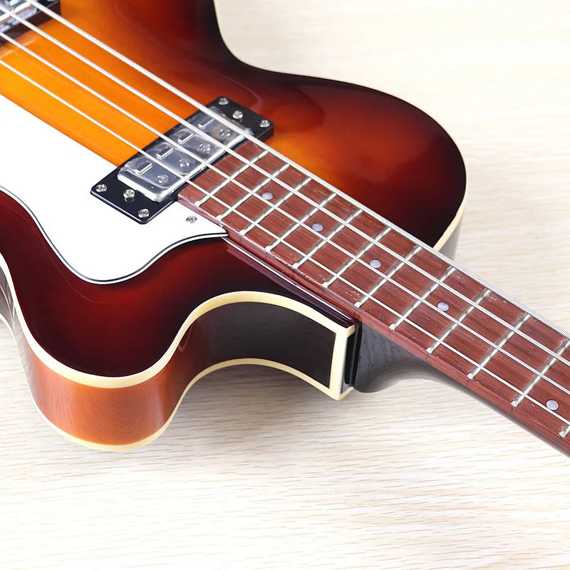 Sunburst 4 Strings Violin Bass Guitar 41 Inch Violin Guitarra Flame Maple Body High Gloss Finish | Kimlud Professional...