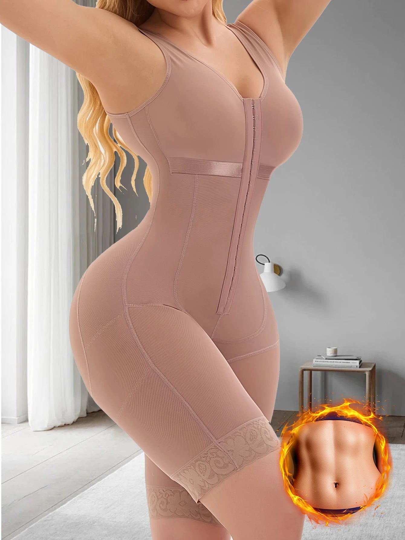 Women's Postpartum Shapewear Full Body Tummy Control Girdle Postoperative Compression Faja for Belly Fat Waist Sculpting
