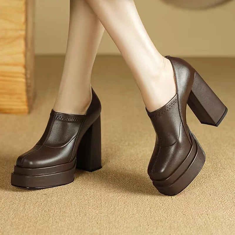 Suprt High Heels Women Fashion Shoes Chunky Dress Luxury Shoes Autumn Sexy Woman Pumps 2025 New Designer Elegant Mujer Zapatos