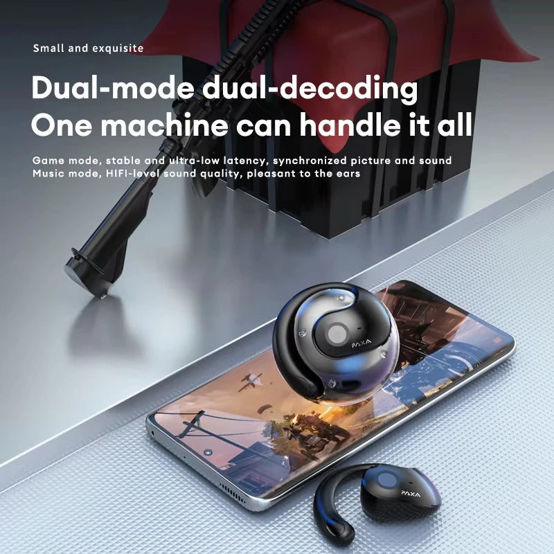 PAXA X15 PRO Wireless Bluetooth Earphones 5.4 Hi-Fi HD Call Stereo Headset IPX5 Sports Game Music Hanging Ear Headphones Mic