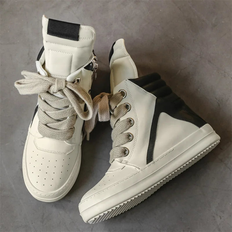Men High Top Boots Autumn Winter Men's Shoes Street Trend Retro Motorcycle Boots Versatile Sports Casual Board Shoes