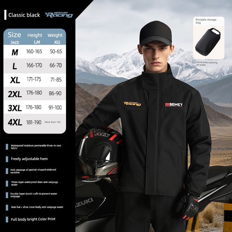 BMEI Motorcycle Raincoat Cycling Clothes Suit Rain-Proof Special Adult Rain-Proof Split Men's Take-out Rider
