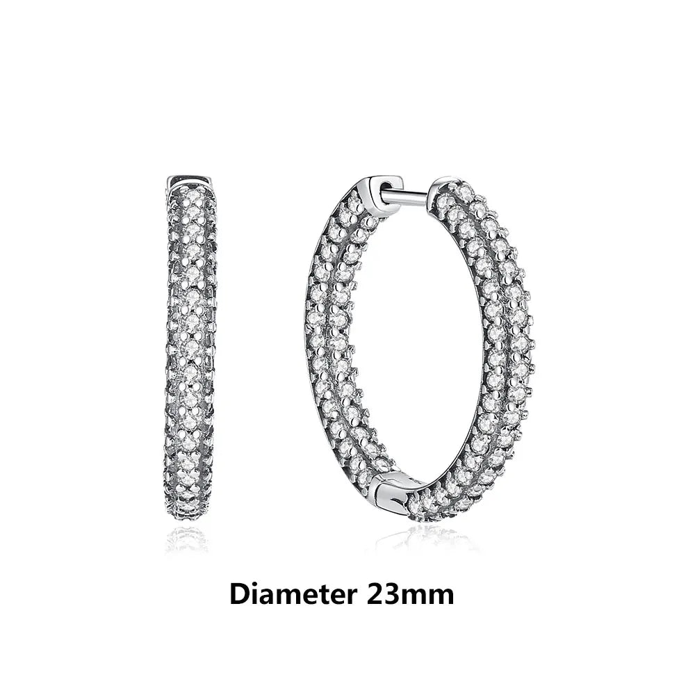 Original 925 Sterling Silver Earrings 2026 Stud Hoop Crystal Earings For Women Rose Gold Crown Heart Infinity Bee Earing...