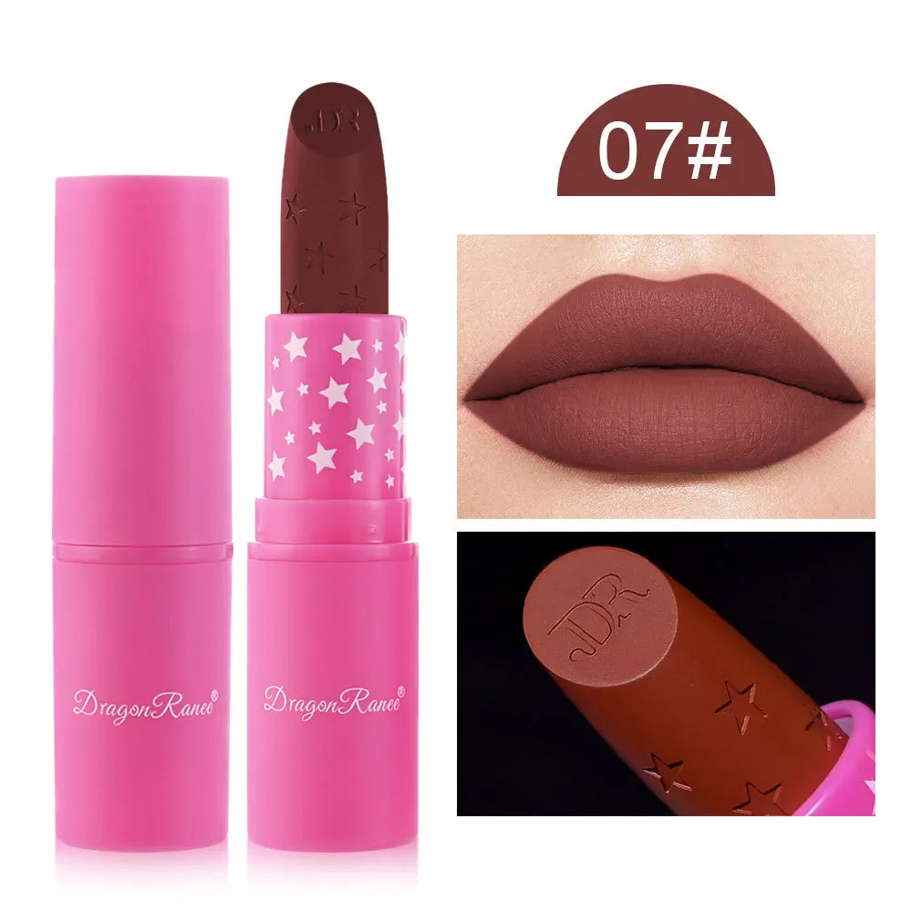 Nude Pink Lipstick Stick Waterproof Sexy Rose Red Velvet Matte Lipstick Lasting Non-stick Cup Lip Gloss Lips Makeup...