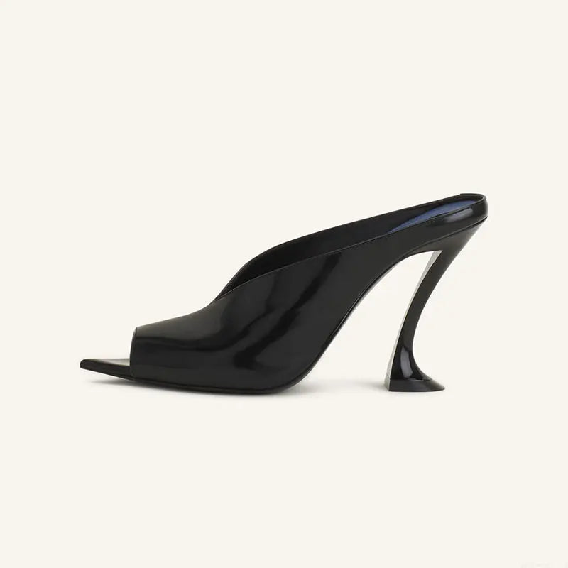 2026 Women Summer Pointed Toe Strange Heels Shoes For Woman's Peep Toe Solid Color Slip-On High Heeled Pumps Sexy Ladies Sandals - Kimlud