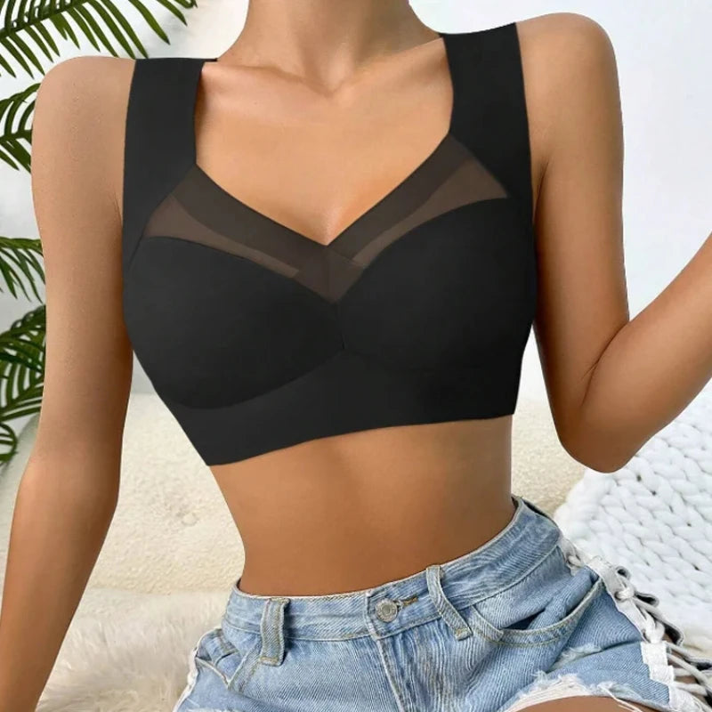 L-6XL Women Breathable Sport Bras Plus Size Seamless Bra Bralette Backless Lady Brassiere Vest Female Shock-Proof...