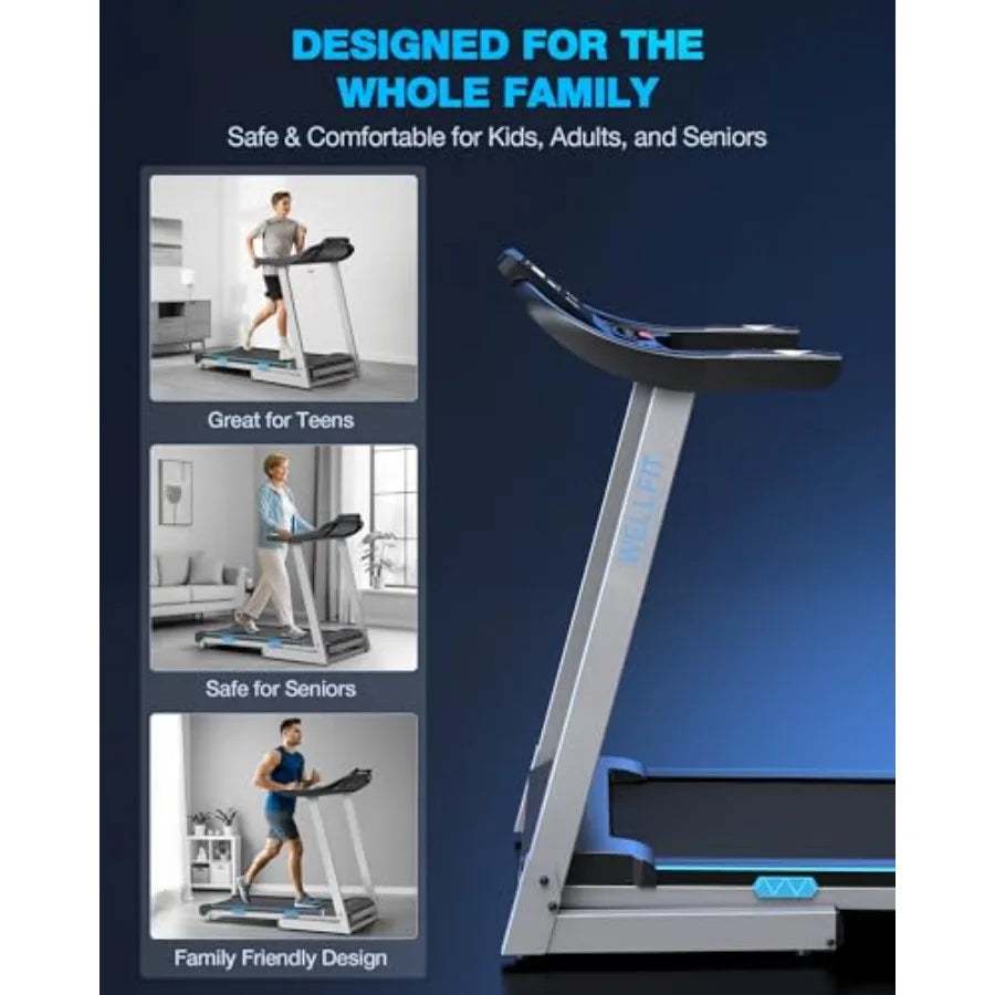 Auto Incline Folding Treadmill 10 Incline Desk Walking Pad with Handlebar 400 lbs Heavy-Duty Ccity Space-Saving Quiet Under-Des - Kimlud