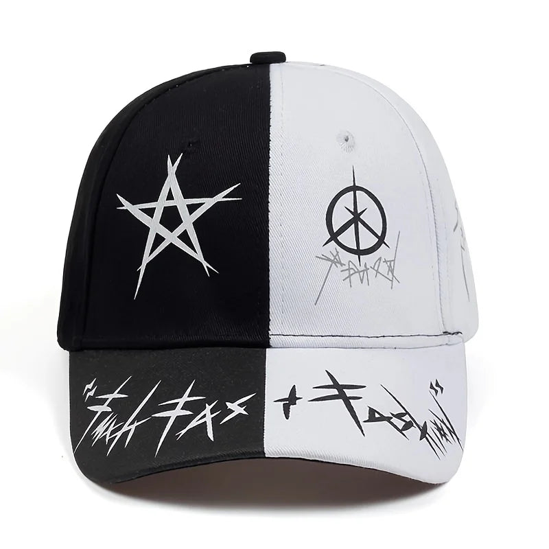 Unisex Letter Pattern Printing Snapback Baseball Caps Spring and Autumn Outdoor Adjustable Casual Hats Sunscreen Hat - Kimlud