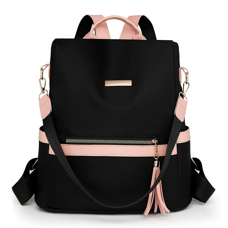Fashion Anti-theft nylon Backpack Women Casual Waterproof School Bags for Teenage Multi-Function Shoulder Bags Travel Rucksack