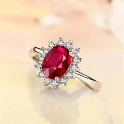 European and American New Blue Zircon Rings Luxury Fashion Jewelry Cubic Zirconia Bridal Wedding Engagement