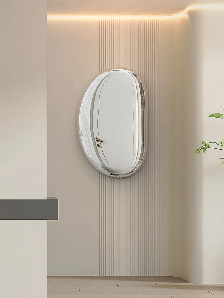 Creative Imitation Stainless Steel Pebble Wall Water Droplet Decor Artwork Hotel Light Luxury Pendants Living Room Wall...