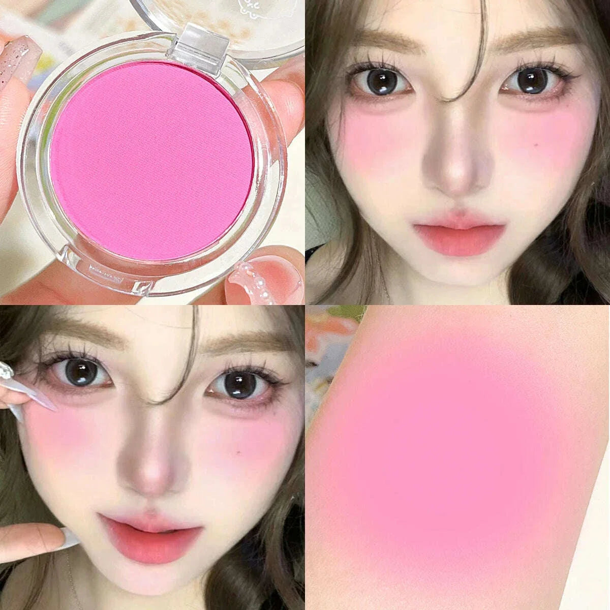 HISYI monochrome blush whitening matte cosmetics vitality girl nude makeup natural smudge monochrome blush plate