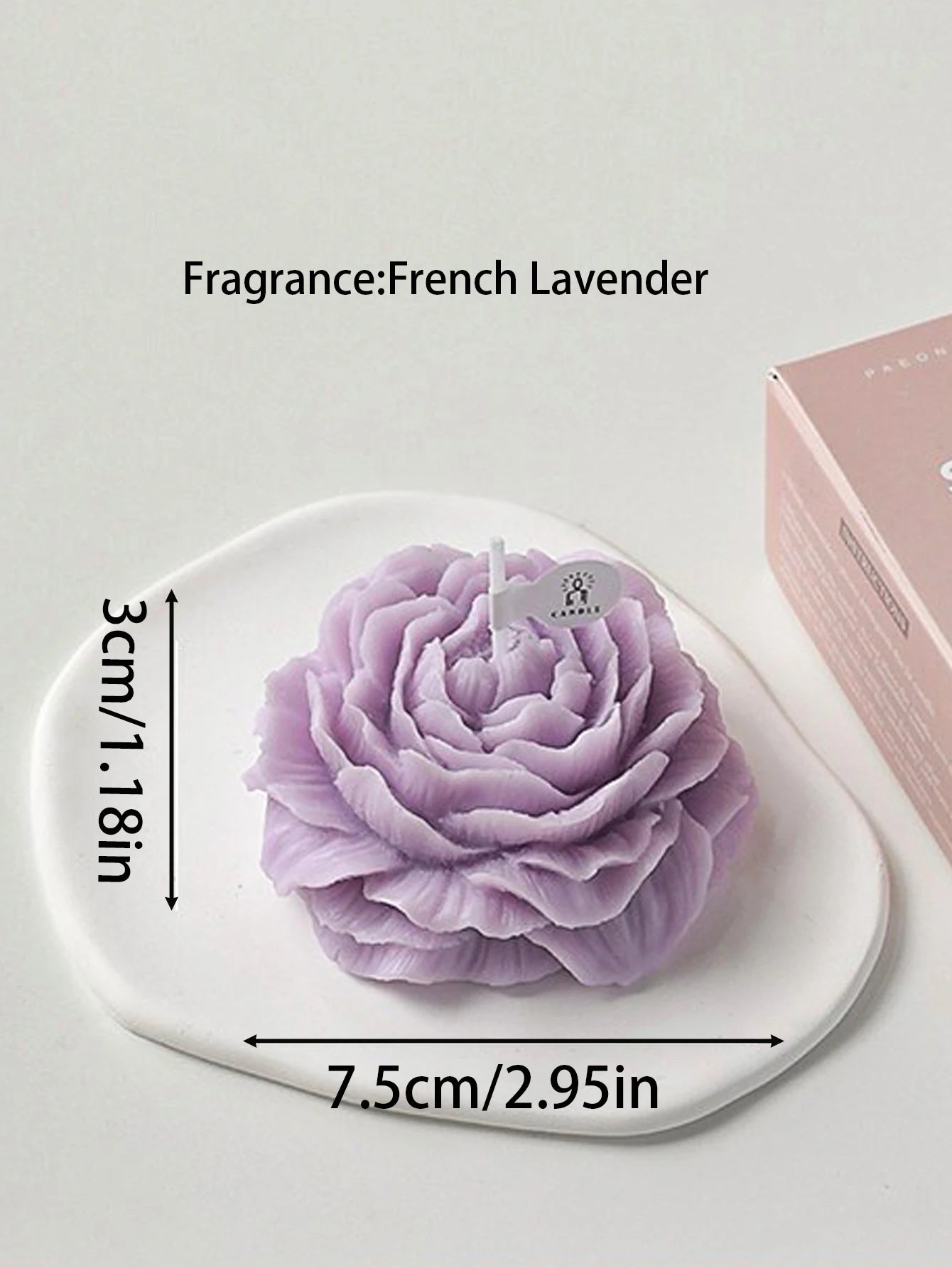 3D Peony Aromatic Candle Creative Flower Shape Aromatherapy Wedding Decor Gifts Box Valentine's Day Scented Souvenir Ornament