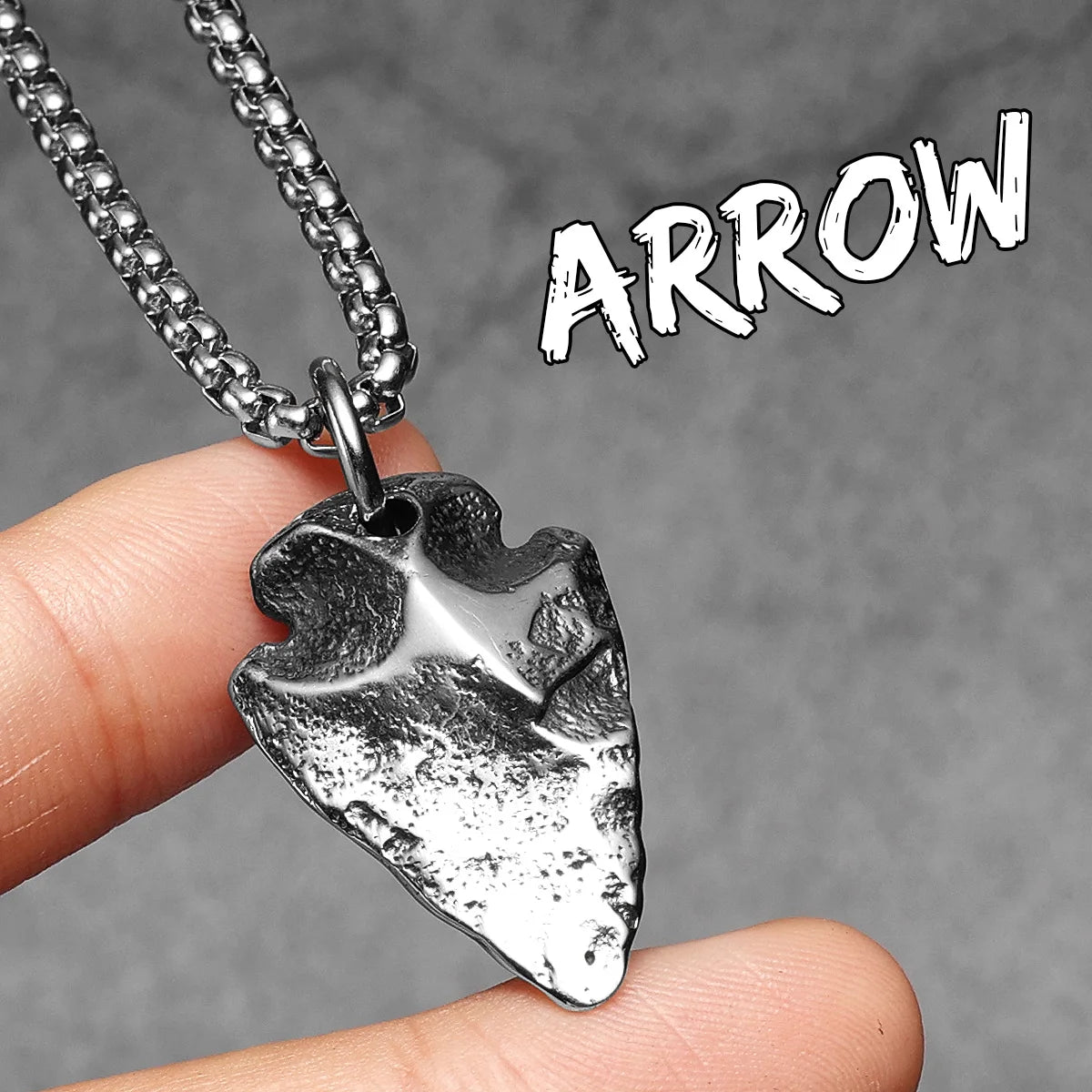 Meteorite Spearhead Men Necklaces With Pendant Stainless Steel Jewelry For Male Women Punk Hip Hop Accessories Gifts...