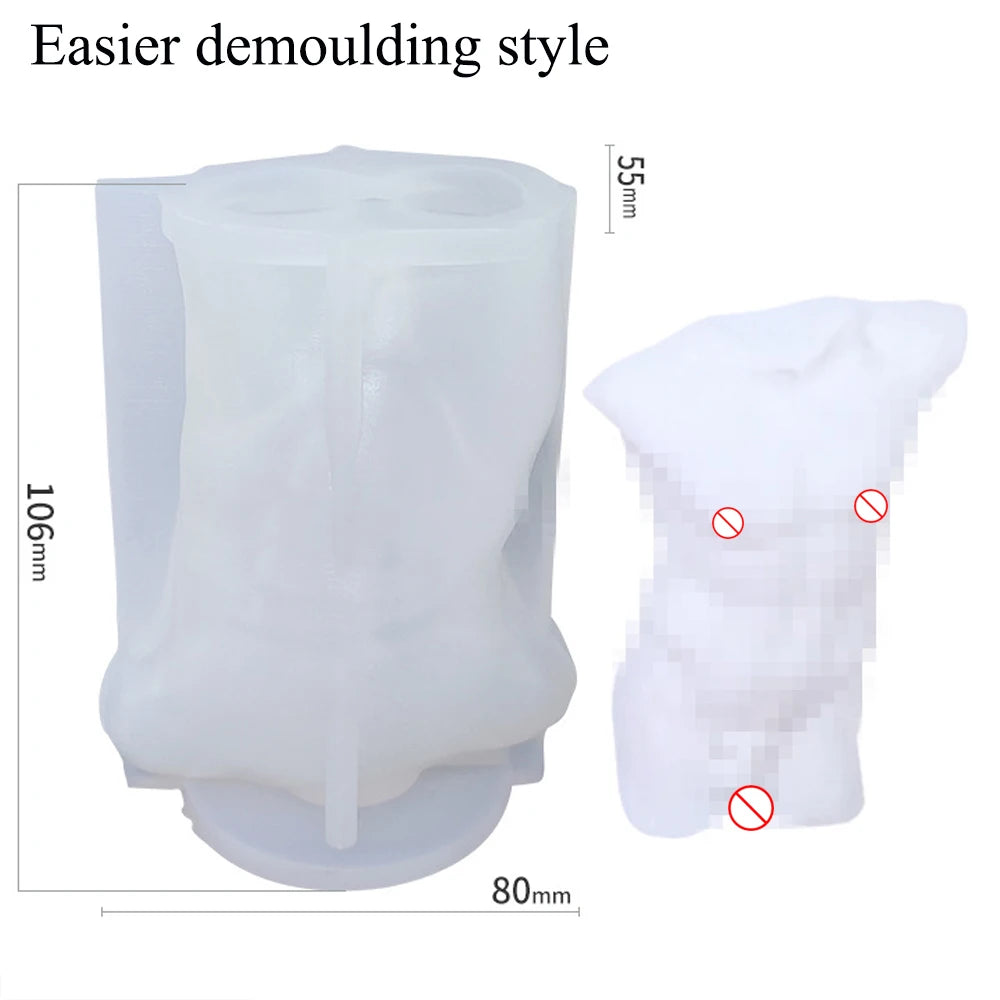 3D Body Silicone Candle Mold DIY Creative Men Women Human Plaster Epoxy Resin Aromath Soap Molds Art Craft Home Decoration