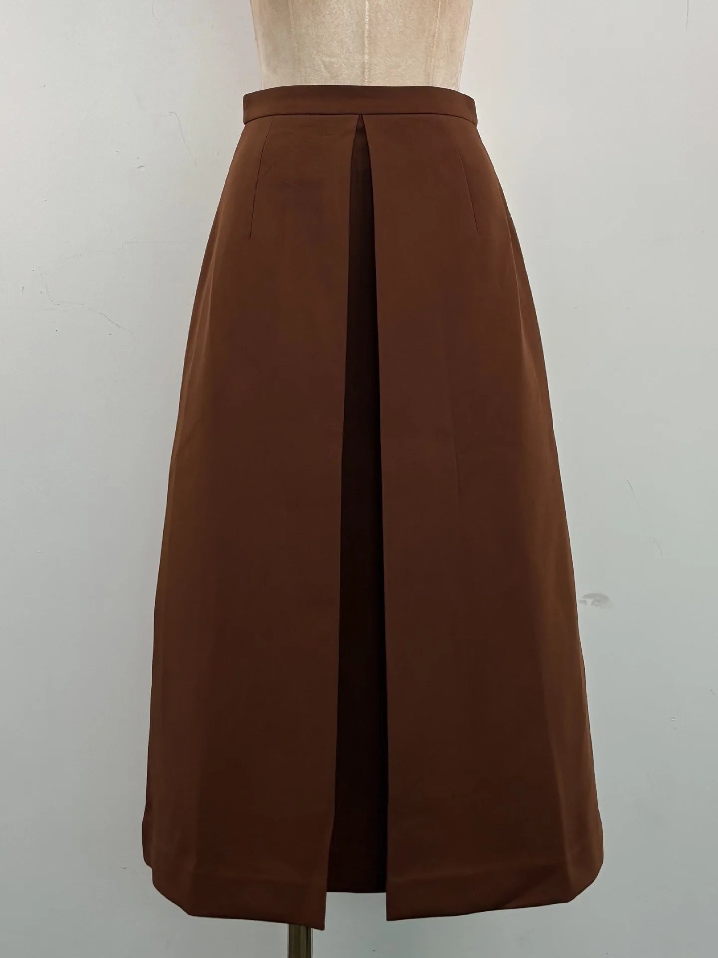 Eshin Luxury Brown Two-Piece Set Women Elegant One-Shoulder Peplum Top And High-Waisted Maxi Skirt With Sash Dubai SA1471 - Kimlud
