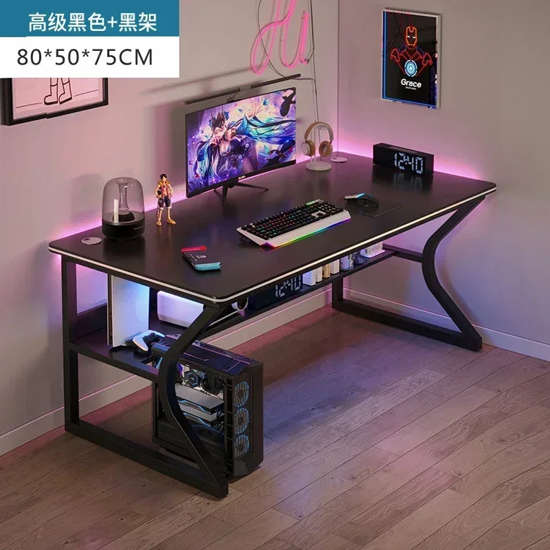 Simple Desktop Computer Desks Home Bedroom Workbench Gaming Tables Office Furniture Student Study Writing Desk and Chair Set E C