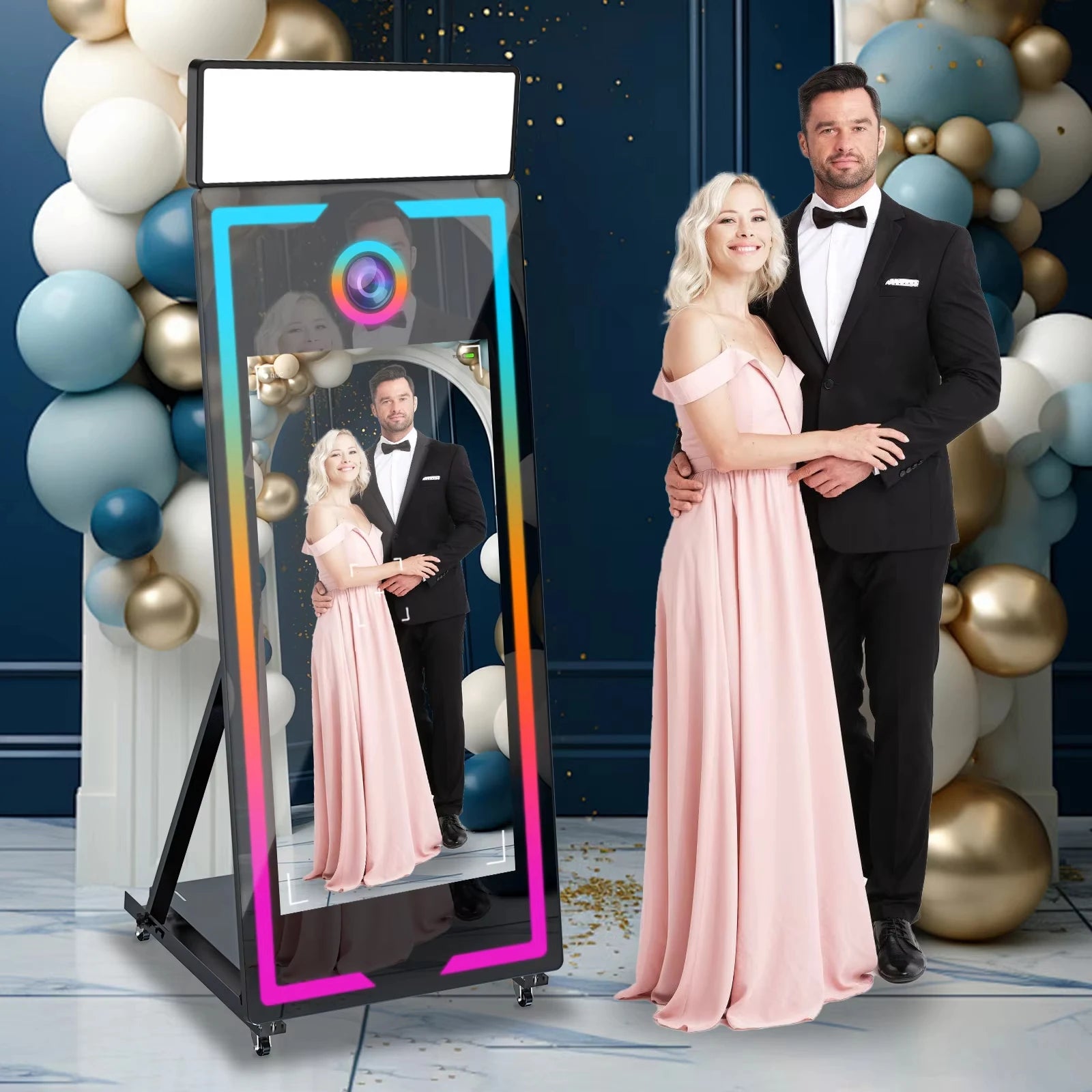 2025 Touch Screen Photo booth High Quality Portable 40 inch 65 inch Mirror magic Photo Booth Machine For Wedding Party...