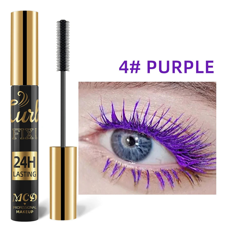 5D Waterproof Mascara Vibrant 9 Color-Lasting Curl Ink Formula -Eyeliner Extension Blue Green Black Eye Makeup Cosmetic