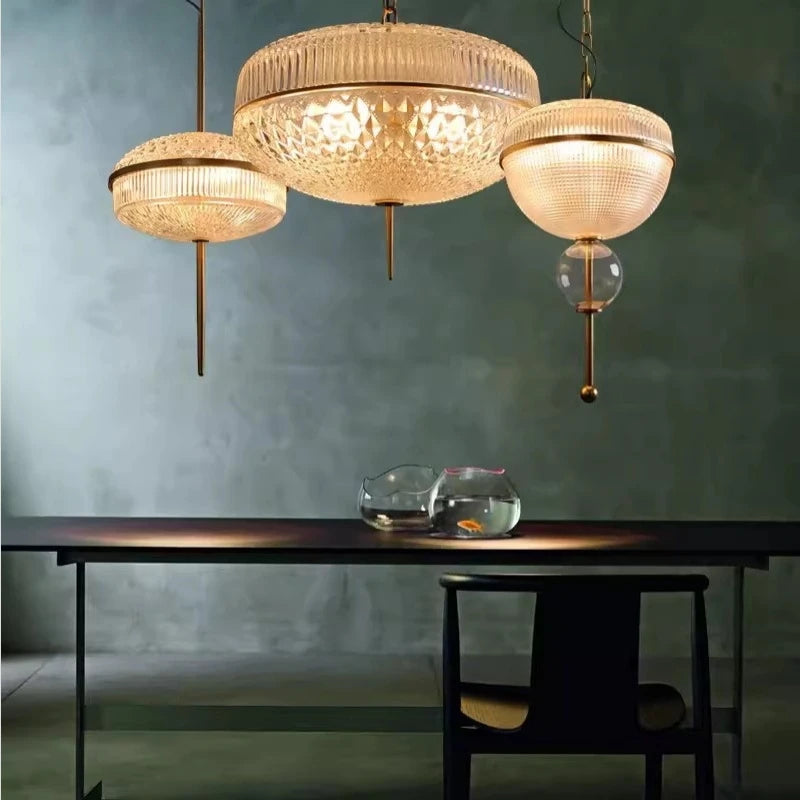 Champagne Glass Pendant Light Creative Hanging Lamp 3000K Gold Metal For Hotel Parlor Dining Room Bedroom - Kimlud