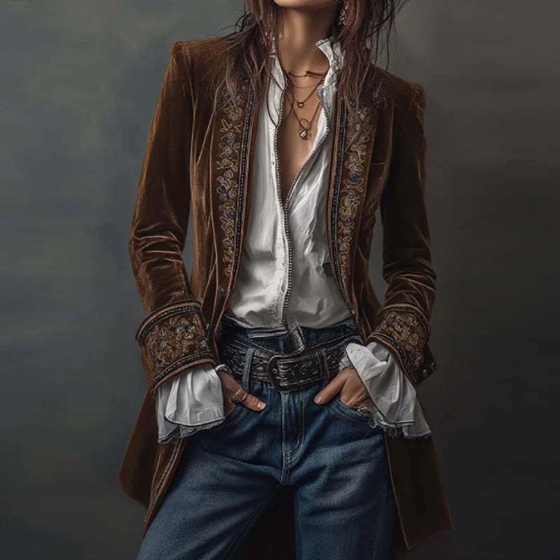 New V Neck Patchwork Elegant Chic Jackets, Women Spring Autumn Long Sleeve Fashion Coat, Casual Simple Ladies Cardigan Outerwear