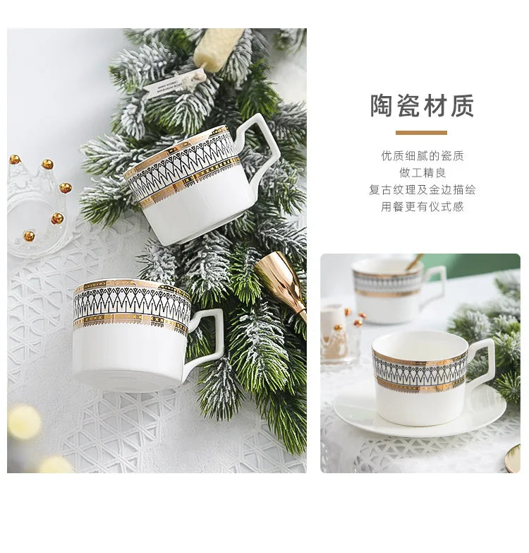 European Ceramic Steak Plates Household Tableware Golden Bead Ceramic Plates Western Food Plate Banquet Dessert Plates Kitchen