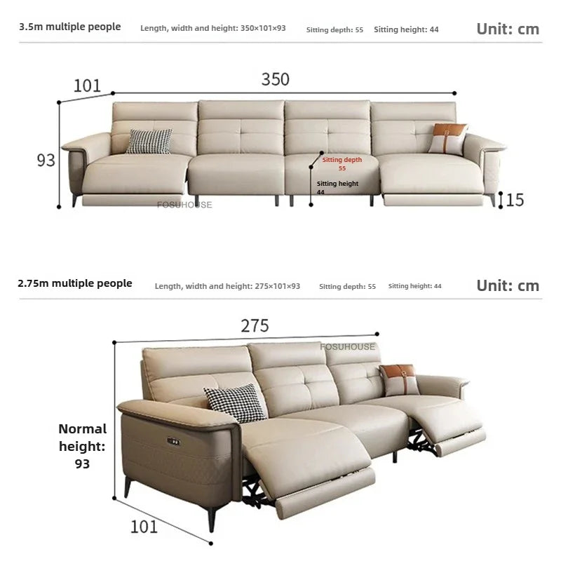 Modern Leather Living Room Sofas Italian Living Room Furniture Home Back Armrest Sofa Recliner Luxury Electric Function...