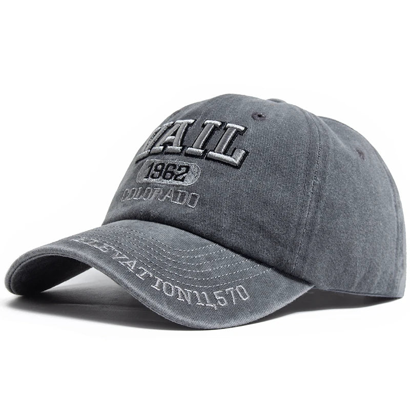 Men's Baseball Cap Fashion VAIL Letter Embroidered Cotton Soft Top Women Hats Summer Casual Travel Visor Caps Trucker...