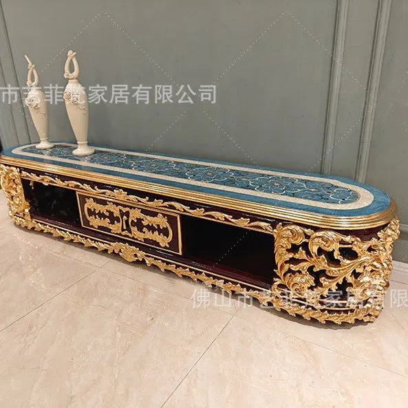 French aristocratic living room furniture European style luxury high-end gold fabric sofa - Kimlud