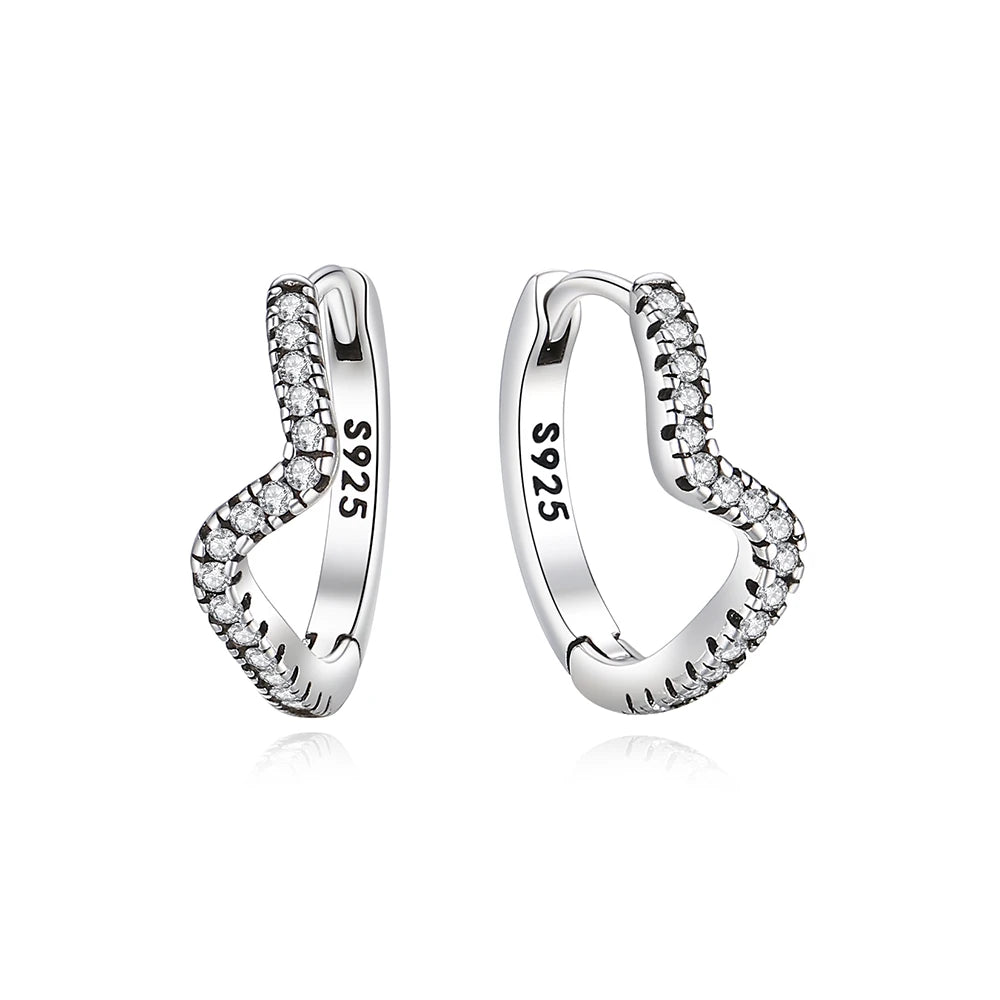 Original 925 Sterling Silver Earrings 2026 Stud Hoop Crystal Earings For Women Rose Gold Crown Heart Infinity Bee Earing...