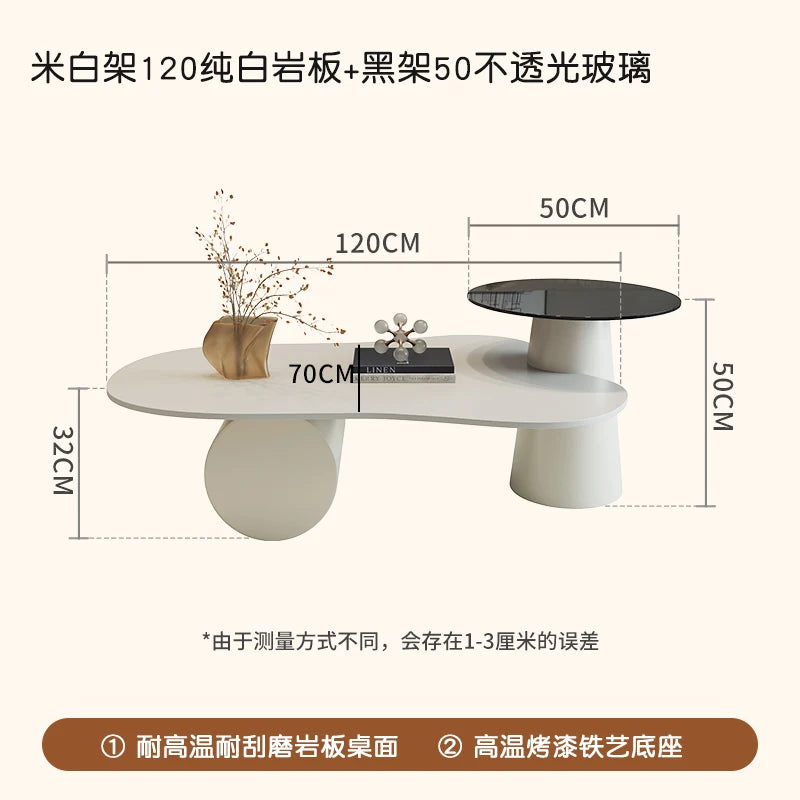 Creative Aesthetic Side Table Luxury Space Saving Coffee Tables Minimalist Modern Mesa De Centro De Sala Living Room Furniture - Kimlud